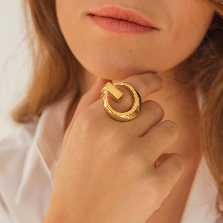 On-Off Ring - Gold Plated - R0071 ORO02-CXC-Renee Taylor Gallery