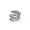 Naga Silver Diamond Pave Double Wrap with Sapphires Ring - RBP603762BSPDIX-John Hardy-Renee Taylor Gallery