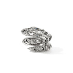Naga Silver Diamond Pave Double Wrap with Sapphires Ring - RBP603762BSPDIX-John Hardy-Renee Taylor Gallery