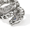Naga Silver Diamond Pave Double Wrap with Sapphires Ring - RBP603762BSPDIX-John Hardy-Renee Taylor Gallery