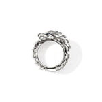 Naga Silver Diamond Pave Double Wrap with Sapphires Ring - RBP603762BSPDIX-John Hardy-Renee Taylor Gallery