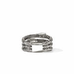 Icon Stud Triple Row Ring, Sterling Silver, Diamonds - RBP972012DI-John Hardy-Renee Taylor Gallery