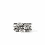 Icon Stud Triple Row Ring, Sterling Silver, Diamonds - RBP972012DI-John Hardy-Renee Taylor Gallery