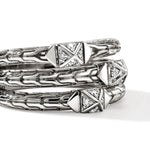 Icon Stud Triple Row Ring, Sterling Silver, Diamonds - RBP972012DI-John Hardy-Renee Taylor Gallery