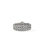 Icon Link Silver Diamond Pavé Ring - RBP987362DIX-John Hardy-Renee Taylor Gallery