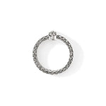 Icon Link Silver Diamond Pavé Ring - RBP987362DIX-John Hardy-Renee Taylor Gallery