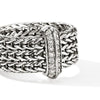 Icon Link Silver Diamond Pavé Ring 9mm - RBP989532DIX-John Hardy-Renee Taylor Gallery