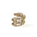 14K Gold & Diamond Naga Double Wrap Ring - RGGX603762DI-John Hardy-Renee Taylor Gallery