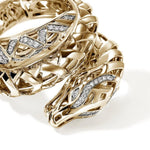 Naga 14K Gold Diamond Pave Double Wrap Ring - RGG603762DIX-John Hardy-Renee Taylor Gallery