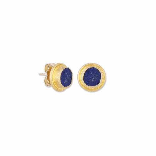 Rocky Earrings, Rough with Lapis by Lika Behar