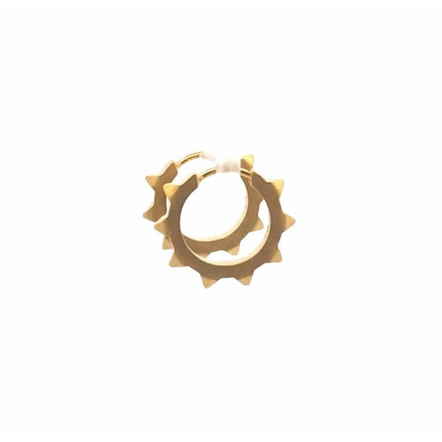 RockStar Huggie Earrings 24K Gold Vermeil Gold - RSE7-Joyla-Renee Taylor Gallery