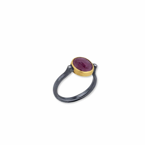 Rosalie Ring with Ruby & Diamond by Lika Behar