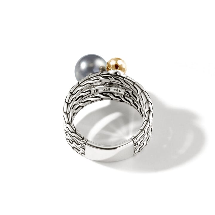 Pearl Multi Row Ring 18K Gold & Diamond Ring - RZ900817-John Hardy-Renee Taylor Gallery