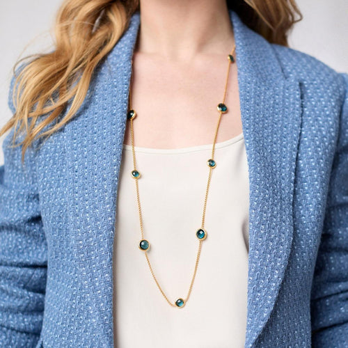 Rainbow Station Necklaceontana Blue - N577GPE00-Julie Vos-Renee Taylor Gallery