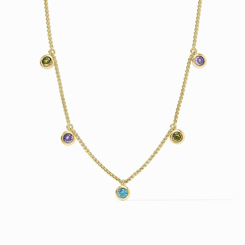Rainbow Delicate Charm Necklace-Blue Twilight - N574GBT00-Julie Vos-Renee Taylor Gallery