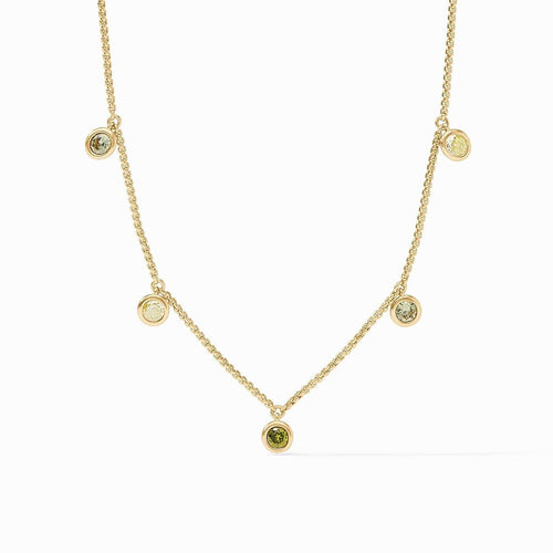 Rainbow Delicate Charm Necklace-Shades of Jade - N574GSJ00-Julie Vos-Renee Taylor Gallery
