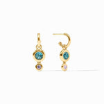 Rainbow Duo Hoop & Charm Earring-Blue Twilight - ER1017GBT00-Julie Vos-Renee Taylor Gallery