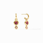 Rainbow Duo Hoop & Charm Earring-Pink Dawn - ER1017GPD00-Julie Vos-Renee Taylor Gallery