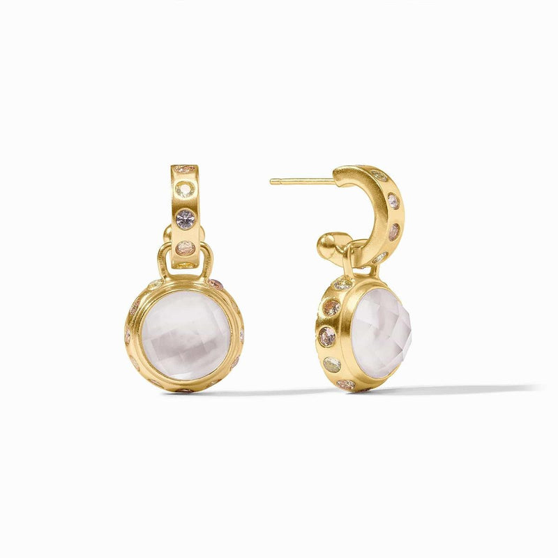 Rainbow Hoop & Charm Earring-Iridescent Clear Crystal - ER1015GIRC00-Julie Vos-Renee Taylor Gallery