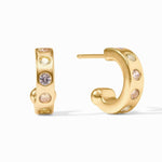 Rainbow Hoop & Charm Earring-Iridescent Clear Crystal - ER1015GIRC00-Julie Vos-Renee Taylor Gallery