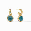 Rainbow Hoop & Charm Earring-Iridescent Montana Blue - ER1015GIPE00-Julie Vos-Renee Taylor Gallery