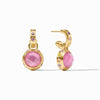 Rainbow Hoop & Charm Earrings-Iridescent Tourmaline Pink - ER1015GITM00-Julie Vos-Renee Taylor Gallery