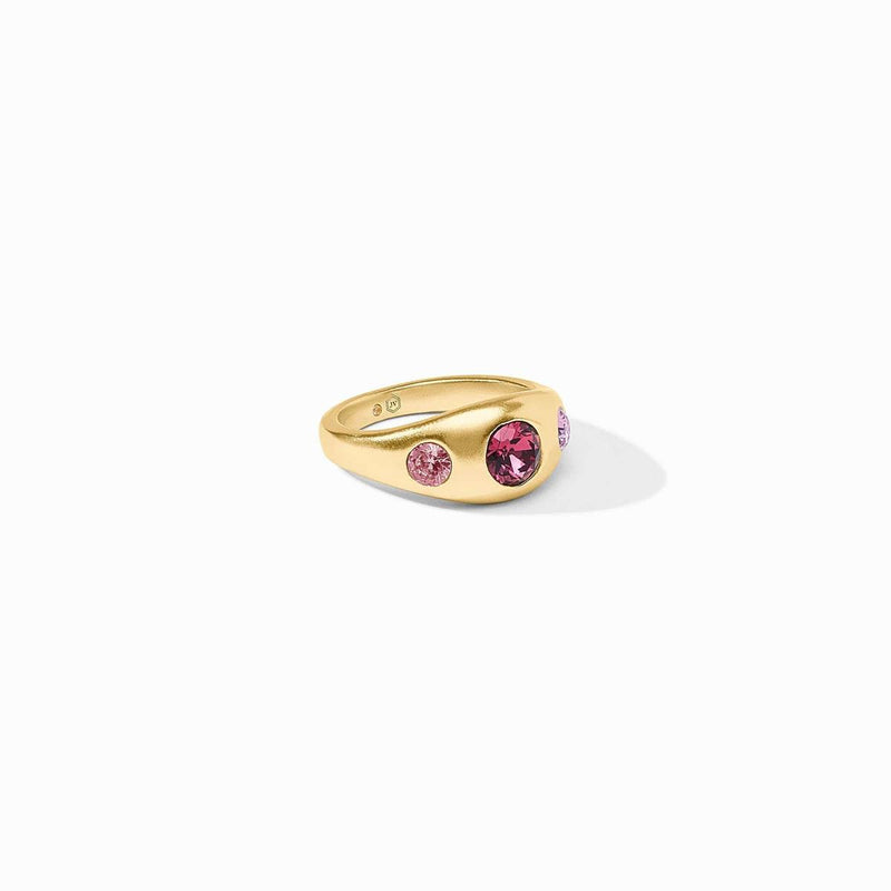 Rainbow Signet Ring-Pink Dawn - R244GPD-Julie Vos-Renee Taylor Gallery