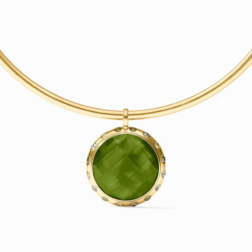 Rainbow Statement Necklace-Iridescent Palmetto Green - N576GIJG00-Julie Vos-Renee Taylor Gallery