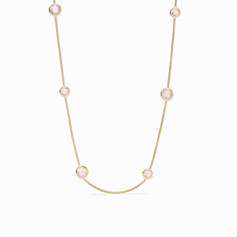 Rainbow Station Necklace-Clear Crystal - N577GRC00-Julie Vos-Renee Taylor Gallery