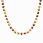 Rainbow Tennis Necklace-Pink Dawn - N592GPD00-Julie Vos-Renee Taylor Gallery