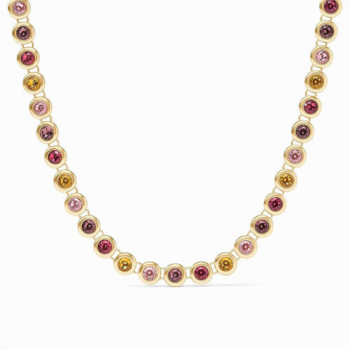 Rainbow Tennis Necklace-Pink Dawn - N592GPD00-Julie Vos-Renee Taylor Gallery