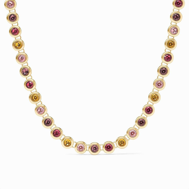Rainbow Tennis Necklace-Pink Dawn - N592GPD00-Julie Vos-Renee Taylor Gallery