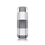 14K White Gold 8mm - Angular Men's Wedding Band in High Polished Finish - MBH0223-80W4JJJ-Gabriel & Co.-Renee Taylor Gallery
