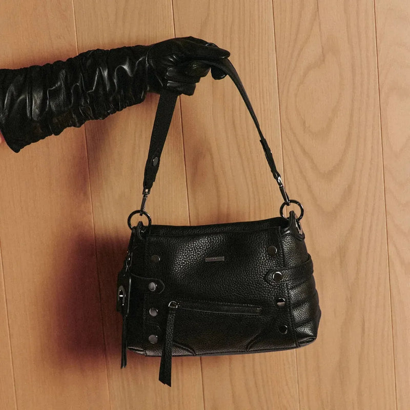BRYANT MED - Moto Black/Gunmetal - Hammitt BRYANT MED - Moto Black/Gunmetal - Hammitt