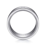 14K White Gold Diamond Men's Wedding Ring in Satin Finish - MR15673W44JJ-Gabriel & Co.-Renee Taylor Gallery