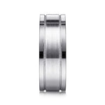 14K White Gold Diamond Men's Wedding Ring in Satin Finish - MR15673W44JJ-Gabriel & Co.-Renee Taylor Gallery