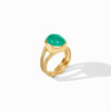 Cabochon Iridescent Emerald Green Ring - R213GIEG-Julie Vos-Renee Taylor Gallery