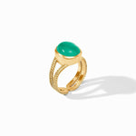 Cabochon Iridescent Emerald Green Ring - R213GIEG-Julie Vos-Renee Taylor Gallery