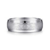 14K White Gold 7mm - Beveled Edge Men's Wedding Band in Horizontal Brush Finish - MBM0134-70W4JJJ-Gabriel & Co.-Renee Taylor Gallery