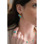 Sarah Clean Kingman Tq Earrings with Turquoise by Lika Behar