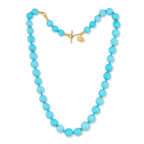 Sarah Sleeping Beauty Bead Necklace with Turquoise Sleeping Beauty by Lika Behar