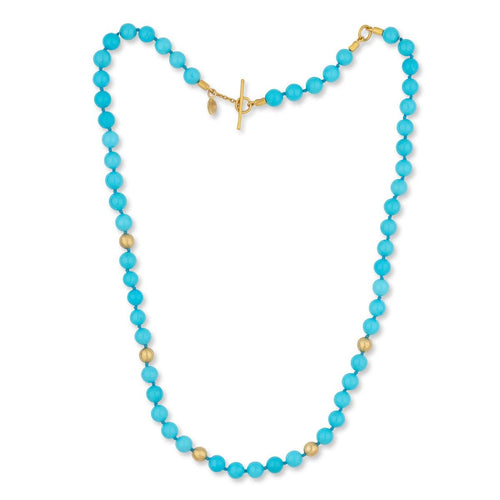 Sarah Sleeping Beauty Bead Necklace with Turquoise Sleeping Beauty by Lika Behar