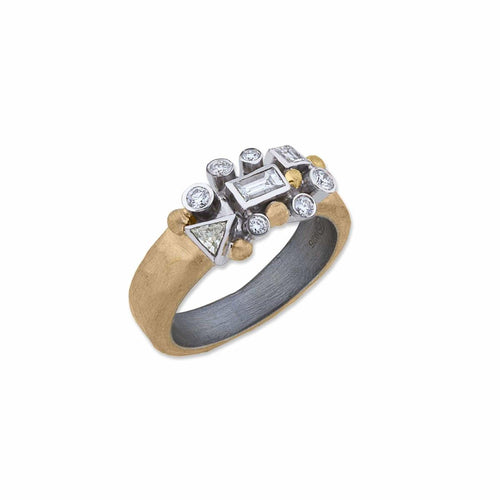 Scatter Ring with Diamond by Lika Behar