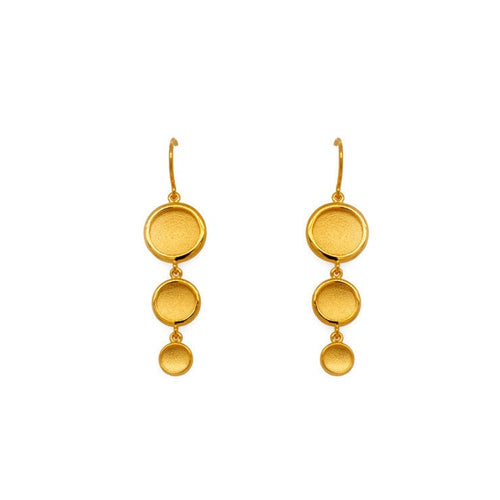 Sun 3 Pieces Wire 24K Gold Vermeil Earrings-Joyla-Renee Taylor Gallery