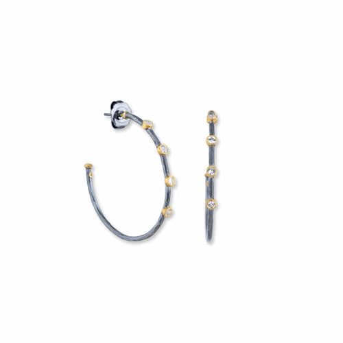 Hoop Earrings with Sapphire by Lika Behar