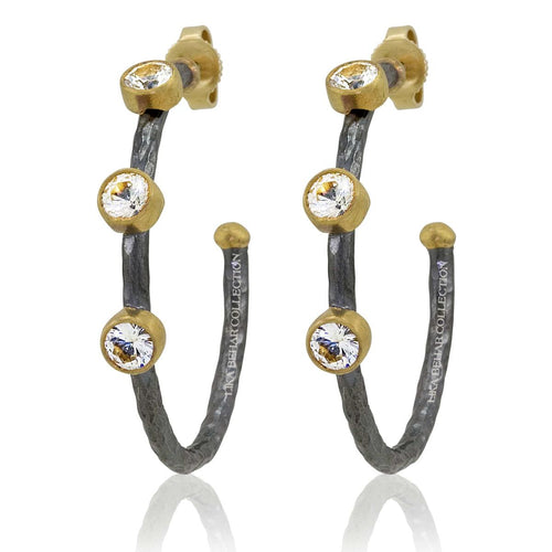 Hoop Earrings with Sapphire by Lika Behar