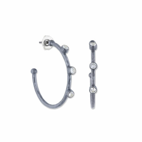 Hoop Earrings with Sapphire by Lika Behar
