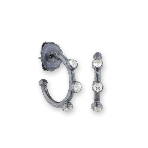 Oxidized Sil Saph Hoop X-sm by Lika Behar