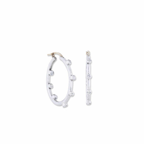 Hoop Earrings with Sapphire by Lika Behar
