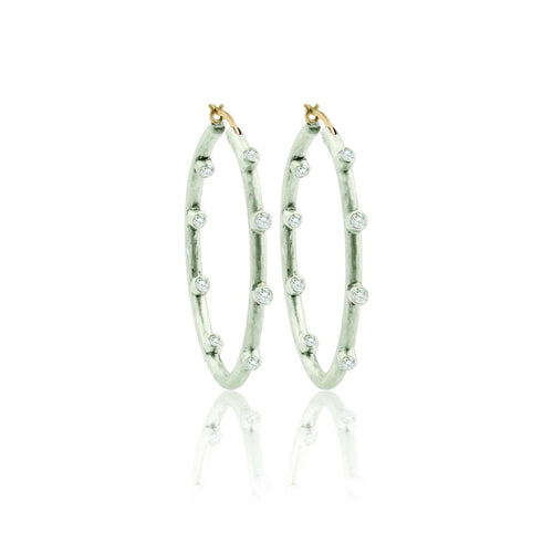 Hoop Earrings with Sapphire by Lika Behar